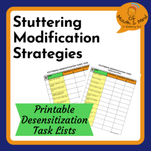 cover of stuttering modification desensitization resource