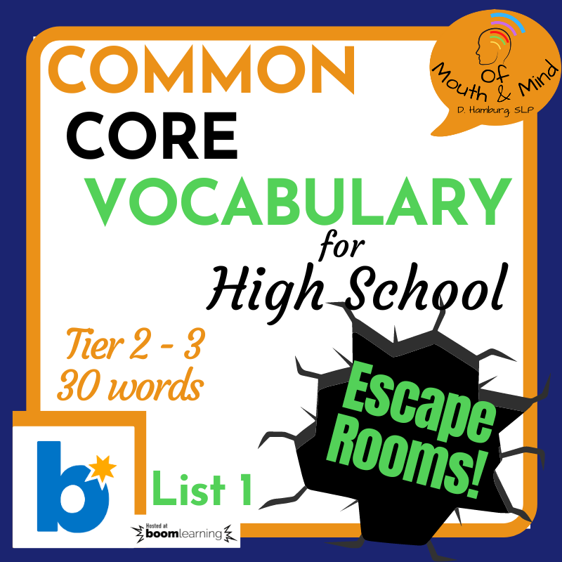 cover iimage of common core vocabulary Boom Cards resource