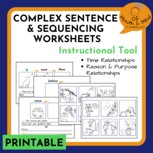 cover of complex sentences structures teaching tool